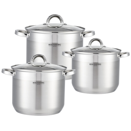 طقم طناجر عميقة مقاومة للصدأ STAINLESS STEEL DEEP CYLINDER POT SET