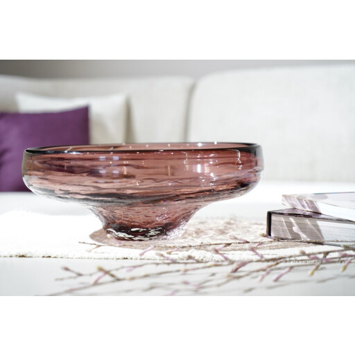 اناء زجاج ملون دائري Round Colored Glass Vase