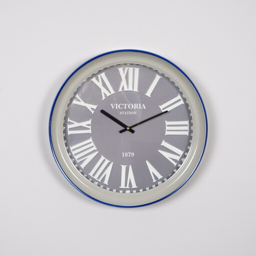 ساعة جدارية قطر 43 سم إطار معدني 43cm Wall Clock Metal Frame
