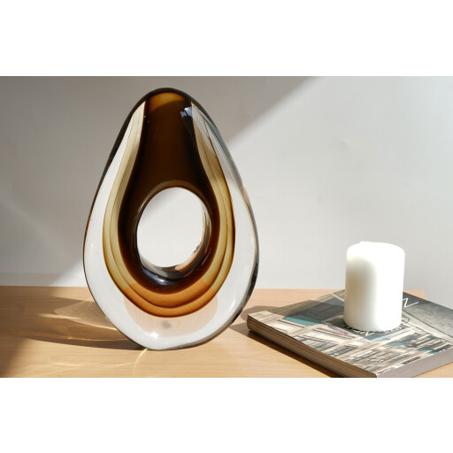 فازة زجاج ملون حلقية Colored Glass Ring Vase