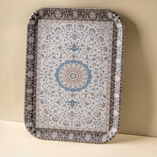 صينية تقديم بنقشات تراثية أنيقة Elegant Serving Tray with Traditional Heritage Patterns