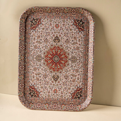 صينية تقديم بنقشات تراثية أنيقة Elegant Serving Tray with Traditional Heritage Patterns