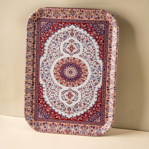 صينية تقديم بنقشات تراثية أنيقة Elegant Serving Tray with Traditional Heritage Patterns