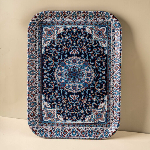 صينية تقديم بنقشات تراثية أنيقة Elegant Serving Tray with Traditional Heritage Patterns