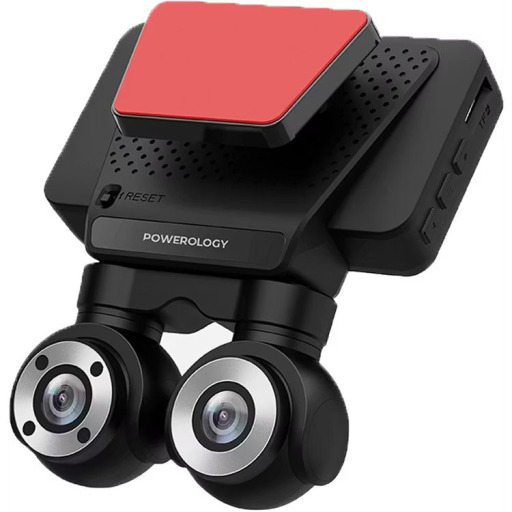 powerology Powerology 4k Dual Lens Dash Camera 3 Touch Screen 3 inch