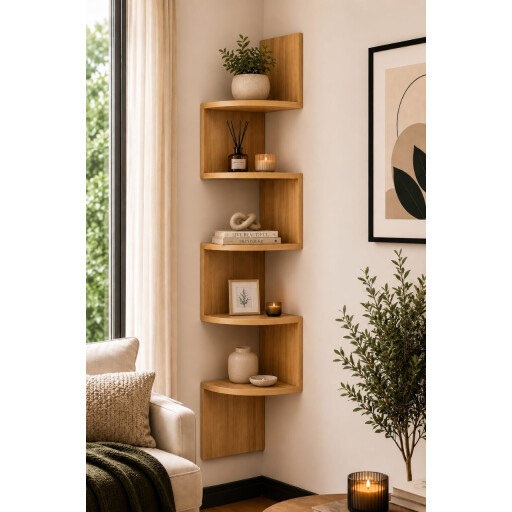 رفوف زاوية Zigzag Corner Shelves