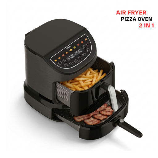 قلاية هوائية مع شواية بيتزا بحجم 8.5 لتر متعددة الاستخدامات 2100 واط Air fryer with pizza grill