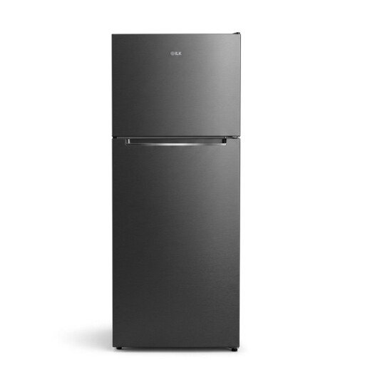 ثلاجة إيلك بابين - فضي (رمادي). iLK Double Door Refrigerator - Silver.