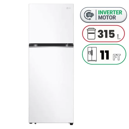 ثلاجة - سعة 315 لتر - 11 قدم - إنفرتر - أبيض Refrigerator - 315 L - 11 Ft - Inverter - White