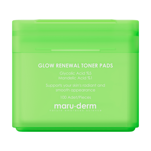 شرائح قطنية بالتونر  لتجديد وإشراق البشرة - 100 قطعة Maruderm Glow Renewal Toner Pads - 100pcs