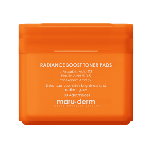 شرائح قطنية تونر هيدروجيل للتفتيح والإنعاش بفيتامين سي – 100 قطعة Brightening & Revitalizing Hydrogel Toner Pads with Vitamin C - 100pcs