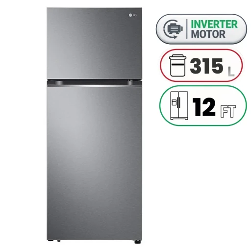 ثلاجة - سعة 315 لتر - 12 قدم - إنفرتر - رمادي غرافيت داكن Refrigerator - 315 L - 12 Ft - Inverter - Dark Graphite Steel