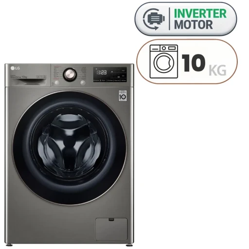 غسالة - سعة 10 كغم - إنفرتر - فضي بلاتيني Washing Machine - 10 kg - Inverter - Platinum Silver