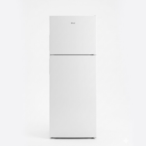 ثلاجة ئيلك تركي 439 لتر ابيض iLK Double Door Refrigerator - White.