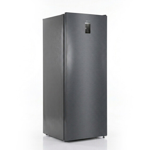 مجمدة ئيلك عامودي 435 لتر تركي رصاصي غامق iLK Upright Freezer - Inverter - Dark Silver.