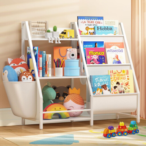 منظم كتب و العاب للاطفال Kids Bookshelf and Toys Organizer