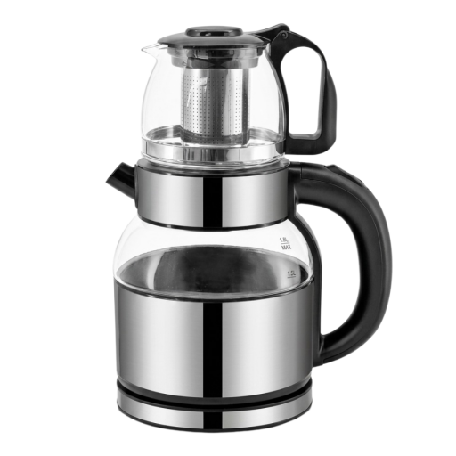غلاية زجاج طابقين Two-tiered glass kettle