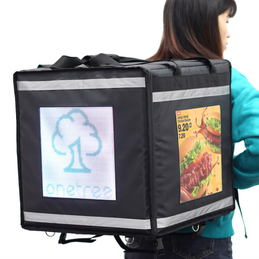حقائب التوصيل الذكية المزودة بإضاءة LED مدمجة delivery backpack
