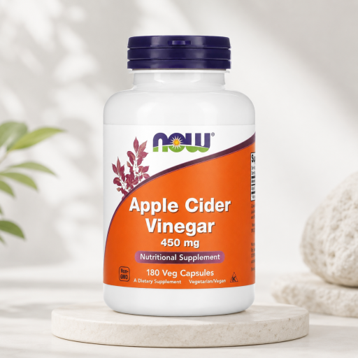 كبسولات خل التفاح 450 ملجم وتحتوي العبوة على 180 كبسولة نباتية Apple Cider Vinegar 450mg