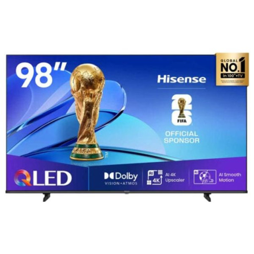 هايسنس 98Q6Q - تلفزيون 98 بوصة 4K QLED ذكي 144 هرتز - VIDAA - أسود Hisense 98Q6Q - 98 Inch 4K QLED Smart TV 144Hz - VIDAA - Black
