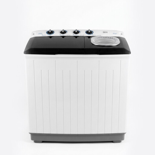 غسالة اينوكس حوضين 12 كغم ابيض INOX Twin Tub Washing Machine 12KG - White