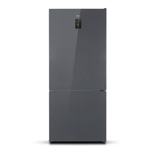 ثلاجة ئيلك تركي هوائي 679 لتر سلفر فريزر سفلي iLK Double Door Refrigerator - Inverter - Dark Silver.