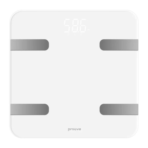 ميزان "بروف نمبرز" الذكي لتحليل تركيبة الجسم - أبيض Proove Numbers Smart Scale - White