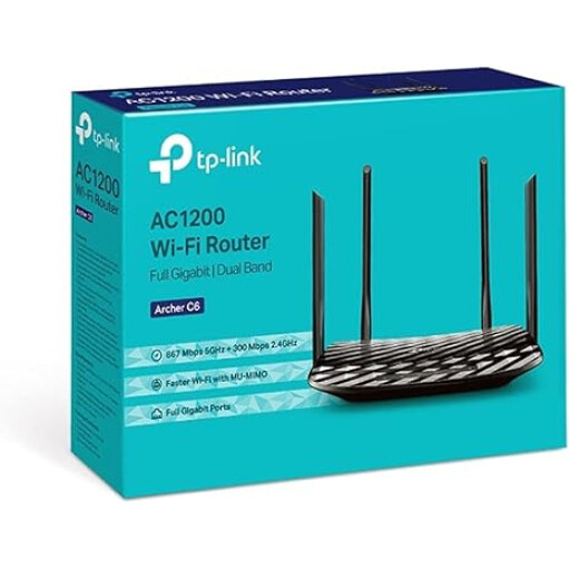 راوتر تي بي لينك ارتشر C6 TP-Link Archer C6 AC1200 Wireless MU-MIMO Gigabit Router