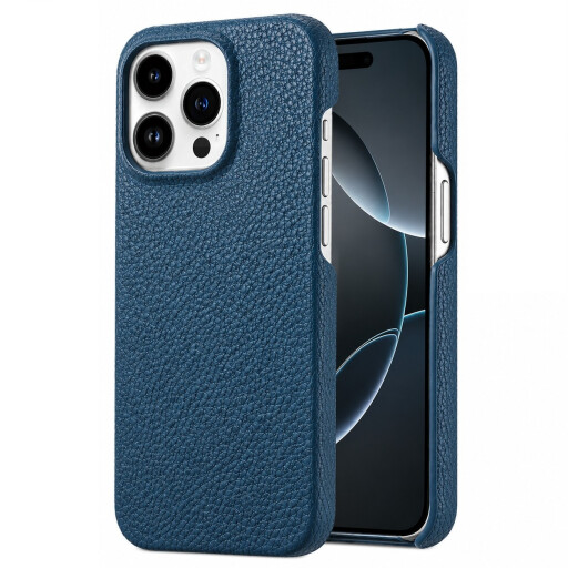 كفر هاتف من الجلد الطبيعي لأجهزة الآيفون Luxurious Classic Style Genuine Leather Phone Case for iPhone