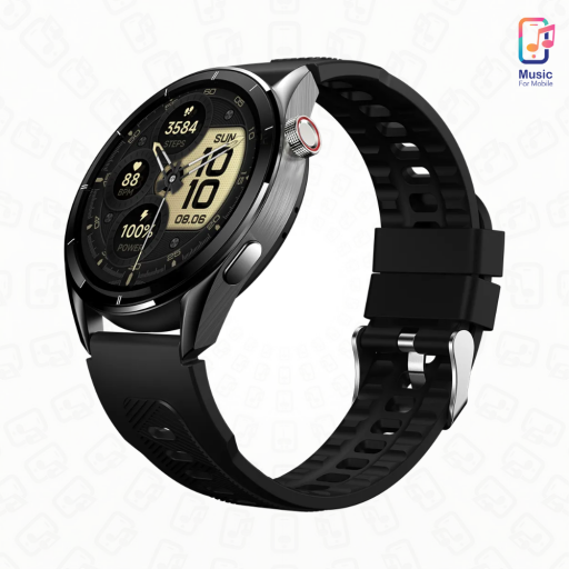 3 برو - ساعة يد ذكية مع سير ساعة باللون الاسود وباللون الاخضر Watch Pro 3