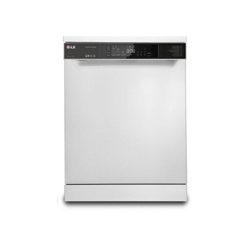 غسالة صحون إل كيه 8 برامج 15 موضع - أبيض ILK 8-Program Dishwasher 15 Place Settings - White