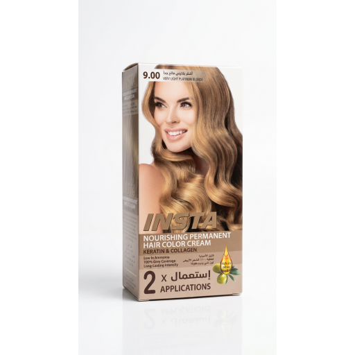 صبغة شعر طبية فاخرة بخلاصة زيت الزيتون والكولاجين - INSTA Hair Colors INSTA Hair Colors - Premium Medical Hair Dye with Olive Oil & Collagen
