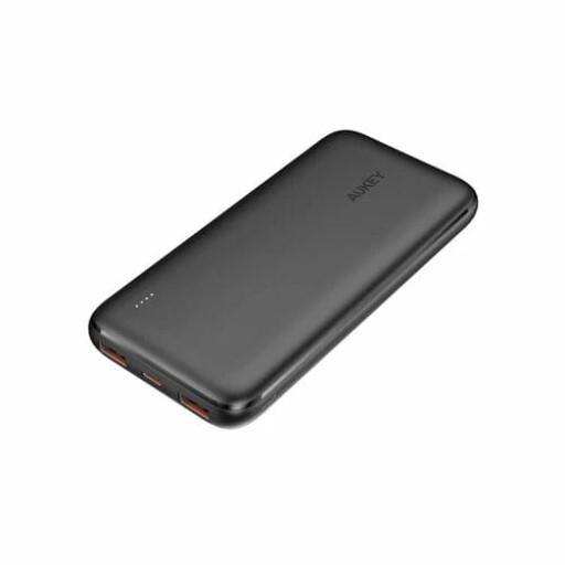 اوكي باور بانك نحيف للغاية بسعة 10000 مللي أمبير، شحن سريع 18 واط، تصميم صغير الحجم Aukey Ultra Thin 10000mAh Power Bank, 18W Fast Charging, Compact Design