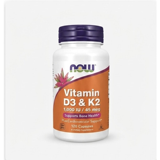 فيتامين ك2 + د3  120 كبسولة جلاتينية Vitamin D3 & K2 Capsules