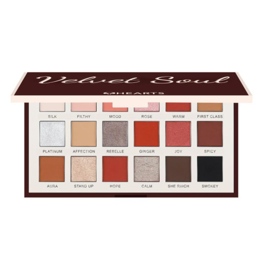 هارتس باليت ظلال عيون فيلفيت سول - 18 لون Hearts Velvet Soul Eyeshadow Palette - 18 Colors