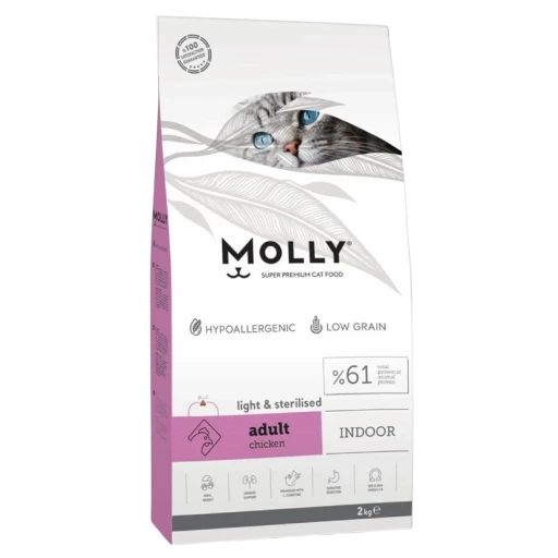 Molly للقطط المعقمة - الدجاج Molly INDOOR Light & Sterilized Chicken