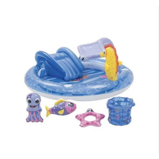 مسبح فرس البحر المائي للأطفال مع زلاقة Seahorse water pool for children with slide