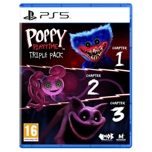 لعبة بوبي بلاي تايم: ثلاثية الرعب (الأجزاء 1 و2 و3) للبلايستيشن 5 Poppy Playtime Triple Pack (Chapters 1, 2 & 3) for PlayStation 5
