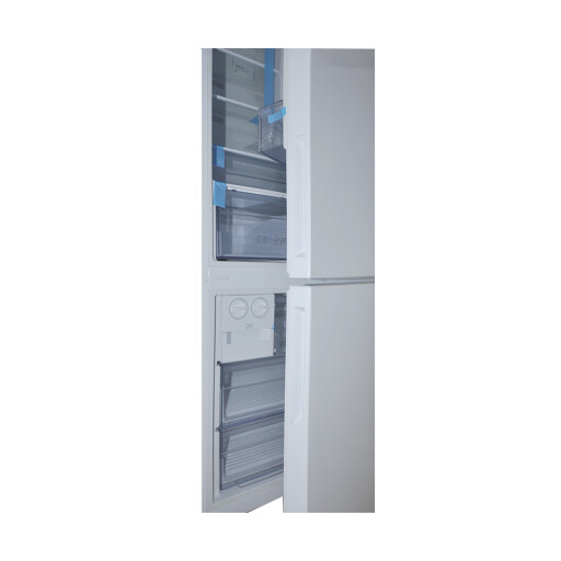 ثلاجة إيلك بابين - فريزر سفلي - أبيض. iLK Double Door Refrigerator - Bottom Freezer - White.