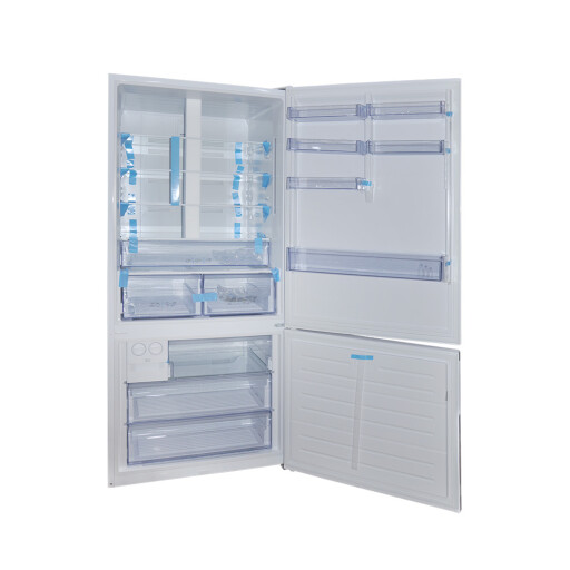 ثلاجة ئيلك تركي هوائي 679 لتر سلفر فريزر سفلي iLK Double Door Refrigerator - Inverter - Dark Silver.