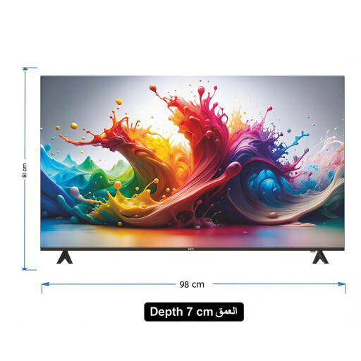 تلفزيون ئيلك 43 عقدة سمارت اسود دبل كنترول Inox 43-inch Smart LED TV - Frameless 2K Full HD