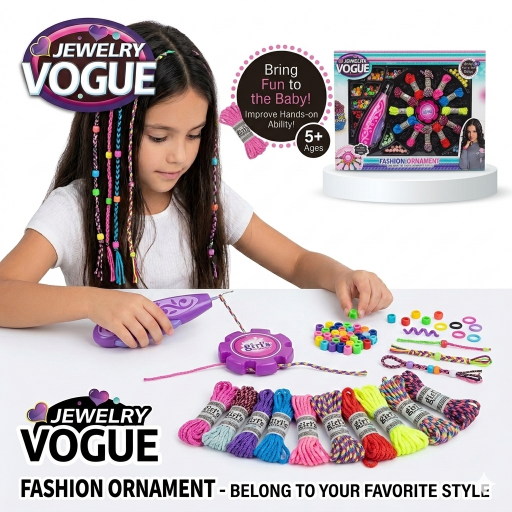 مجموعة تزيين الشعر والقلائد للبنات الإبداعية الأنيقة Creative and stylish hair accessory and necklace set for girls