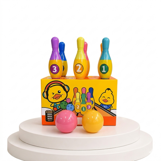 لعبة بولينج الأطفال البطة المرحة التعليمية الملونة Colorful Educational Fun Duck Bowling Game for Kids