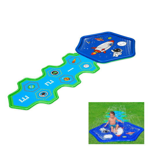 بساط ألعاب مائي كوني للأطفال رشاش تفاعلي خارجي Cosmic Water Play Mat for Kids, Outdoor Interactive Sprinkler