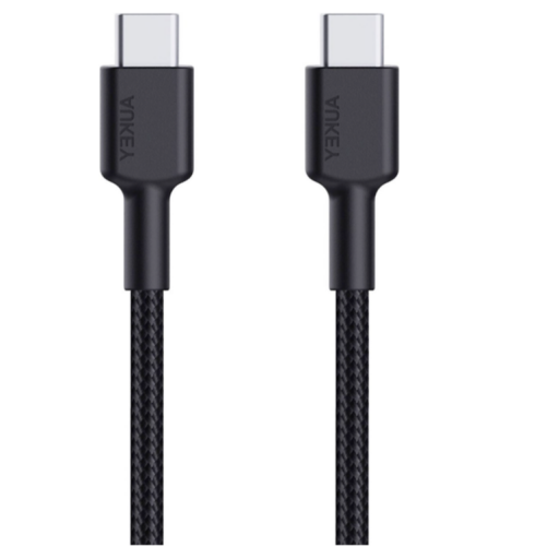 أوكي كابل من النايلون المضفر USB C إلى USB C، تصميم مقاوم للتشابك، 90 سم Aukey Nylon Braided USB-C To USB-C Cable, Tangle-Free Design, 90Cm