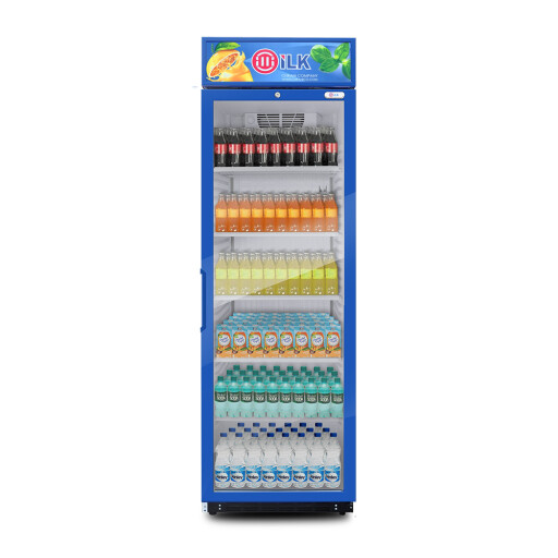 عارضة تبريد اينوكس 373 لتر - باب زجاج ثنائي الطبقة Inox Showcase Refrigerator 373 Liters - Double Glass Door