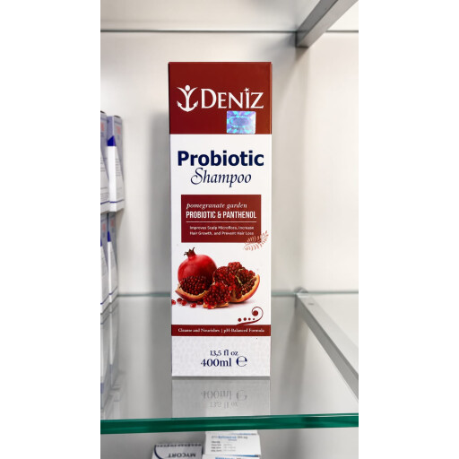 شامبو دينيز البروبيوتيك بالرمان والبانثينول 400مل 400ml (DENIZ Probiotic Shampoo