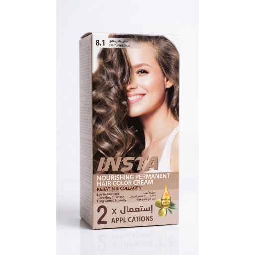 صبغة شعر طبية فاخرة بخلاصة زيت الزيتون والكولاجين - INSTA Hair Colors INSTA Hair Colors - Premium Medical Hair Dye with Olive Oil & Collagen