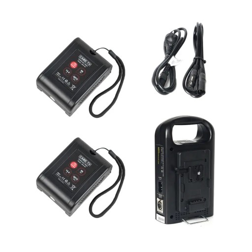 طقم بطاريات في-ماونت مصغرة مزدوج مع محول شحن Came Tv Bz-2c-mini99 2pcs Mini Light Weight  Battery