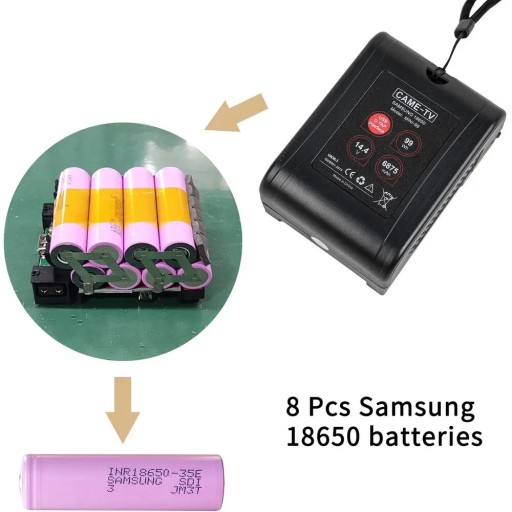 طقم بطاريات في-ماونت مصغرة مزدوج مع محول شحن Came Tv Bz-2c-mini99 2pcs Mini Light Weight  Battery